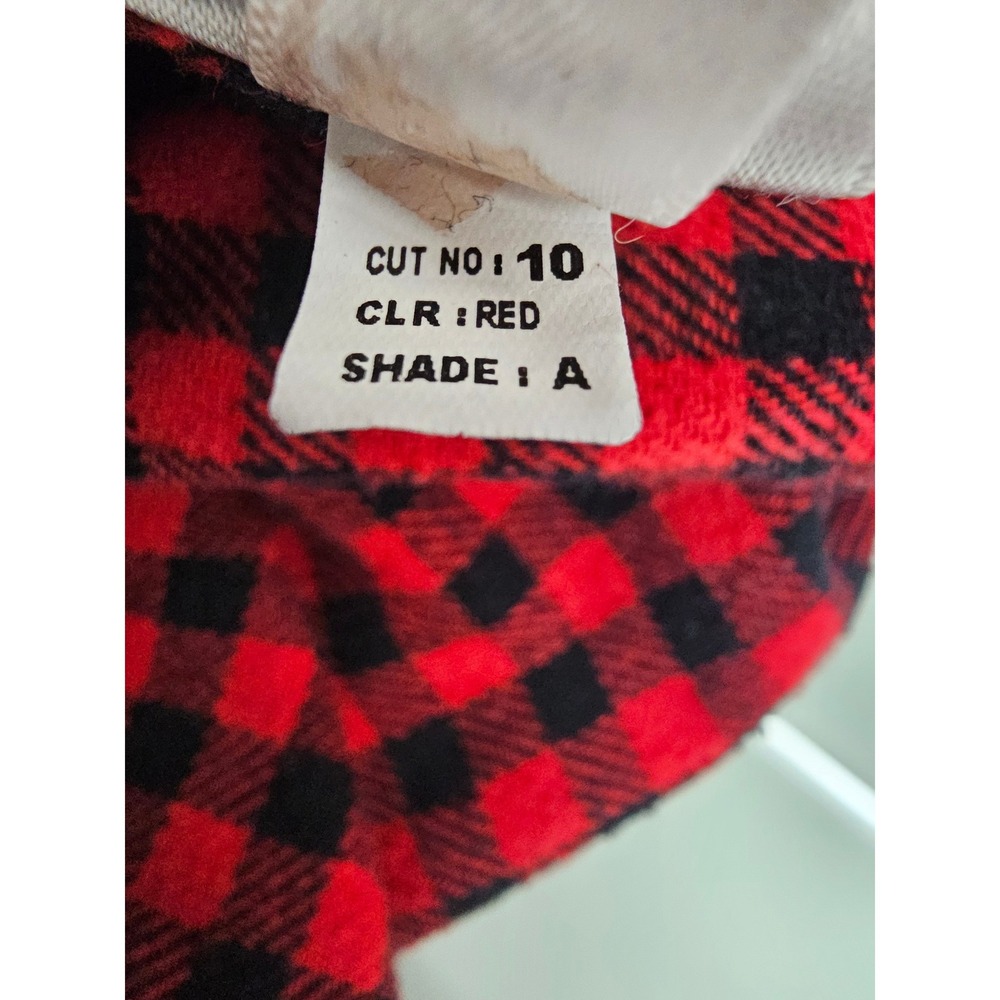 Goodfellow & Co Mens Red Black Buffalo‎ Plaid Button Down Flannel Shirt Large - Picture 6 of 7